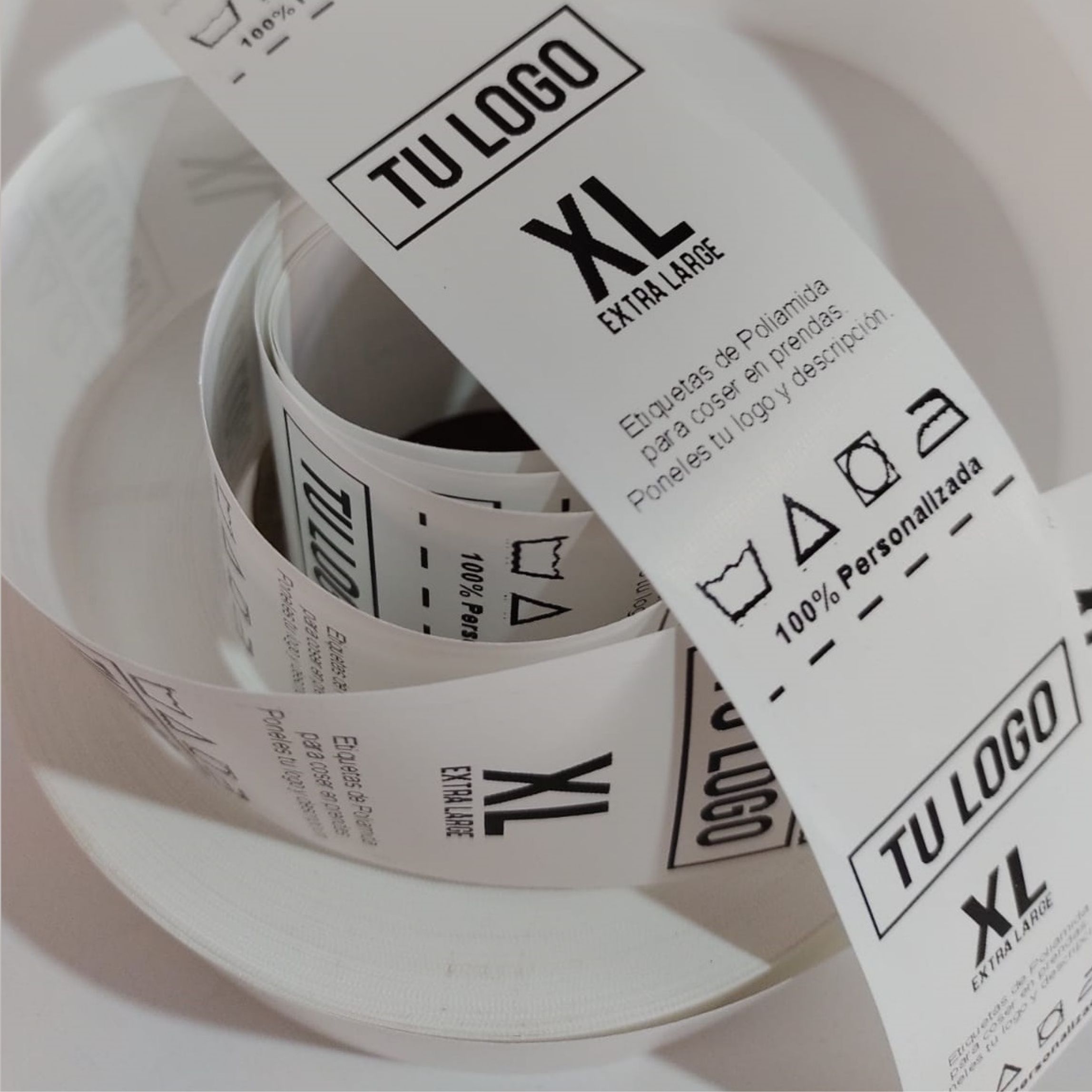 Poliamida textil etiquetas de alta durabilidad maxima